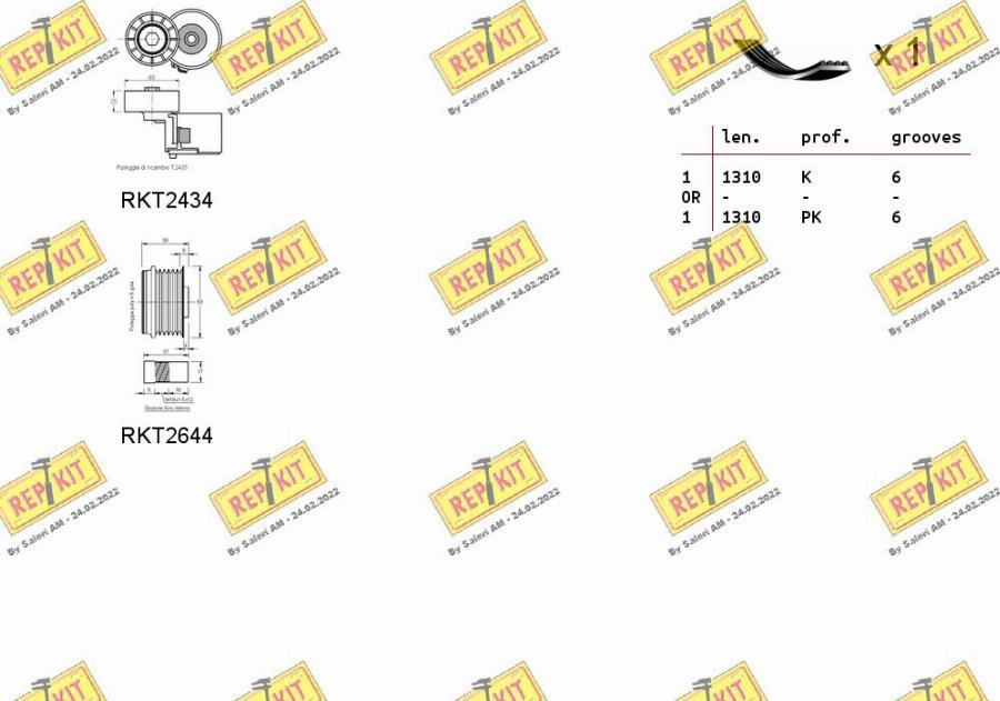 REPKIT RKTA0104 - Ķīļrievu siksnu komplekts ps1.lv