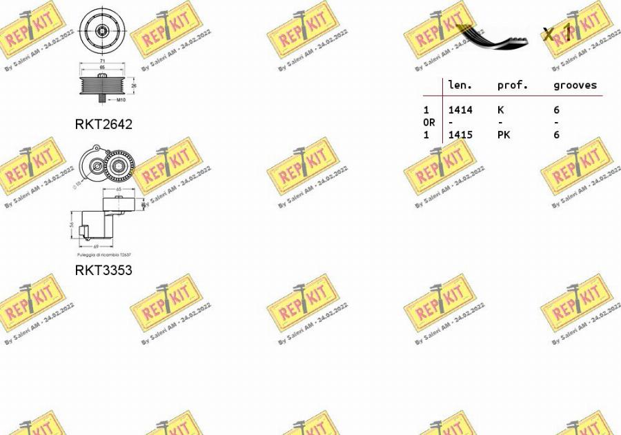 REPKIT RKTA0105 - Ķīļrievu siksnu komplekts ps1.lv