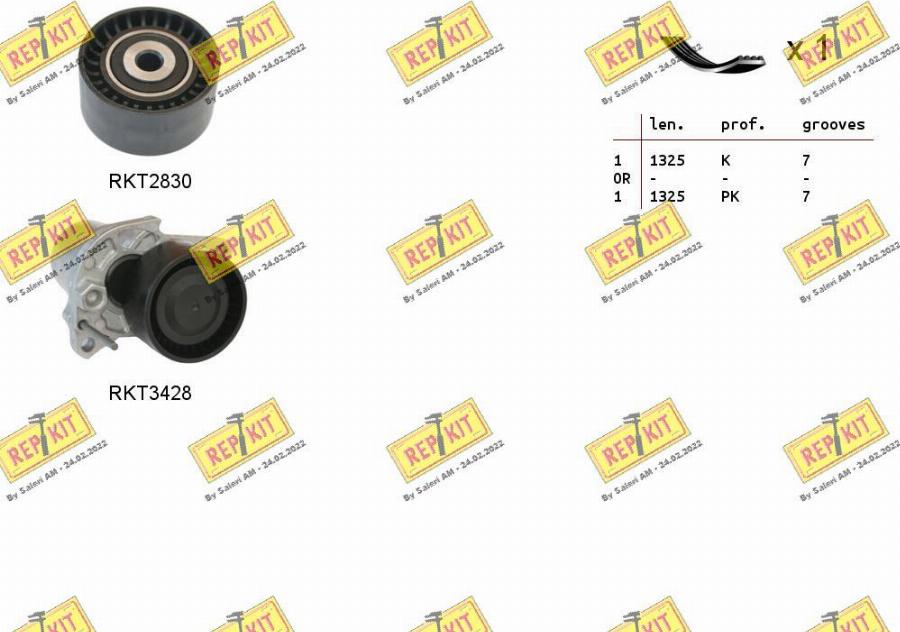 REPKIT RKTA0100 - Ķīļrievu siksnu komplekts ps1.lv