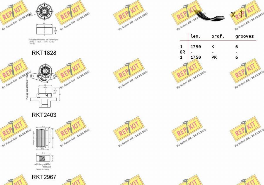 REPKIT RKTA0108 - Ķīļrievu siksnu komplekts ps1.lv