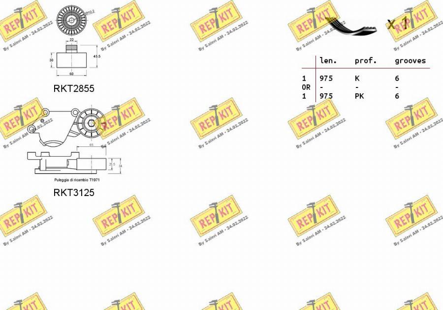 REPKIT RKTA0131 - Ķīļrievu siksnu komplekts ps1.lv