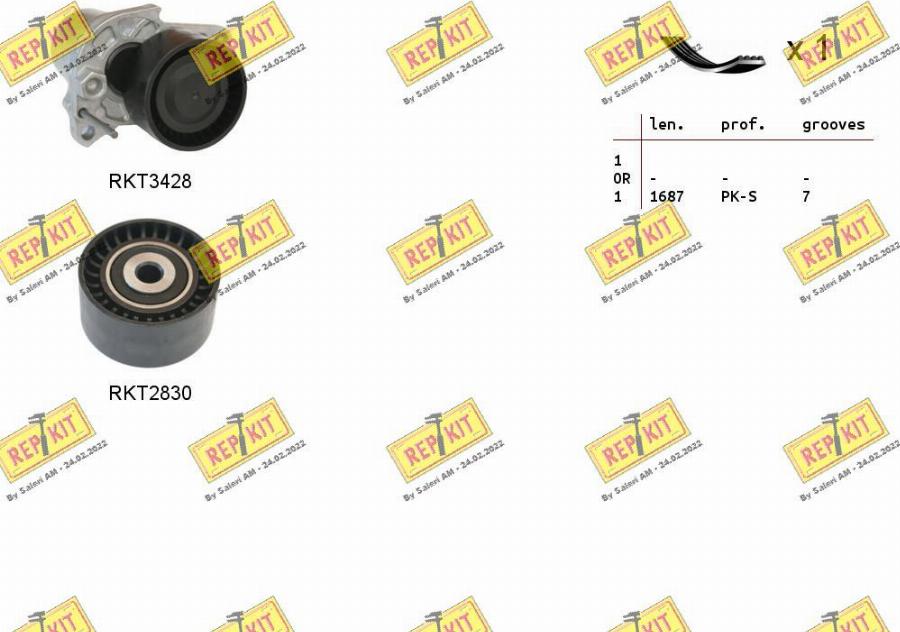 REPKIT RKTA0133 - Ķīļrievu siksnu komplekts ps1.lv