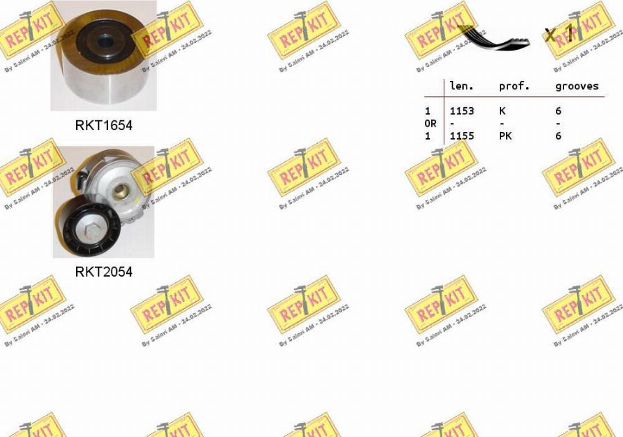 REPKIT RKTA0132 - Ķīļrievu siksnu komplekts ps1.lv