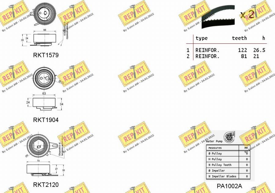 REPKIT RKTK0946PA - Ūdenssūknis + Zobsiksnas komplekts ps1.lv