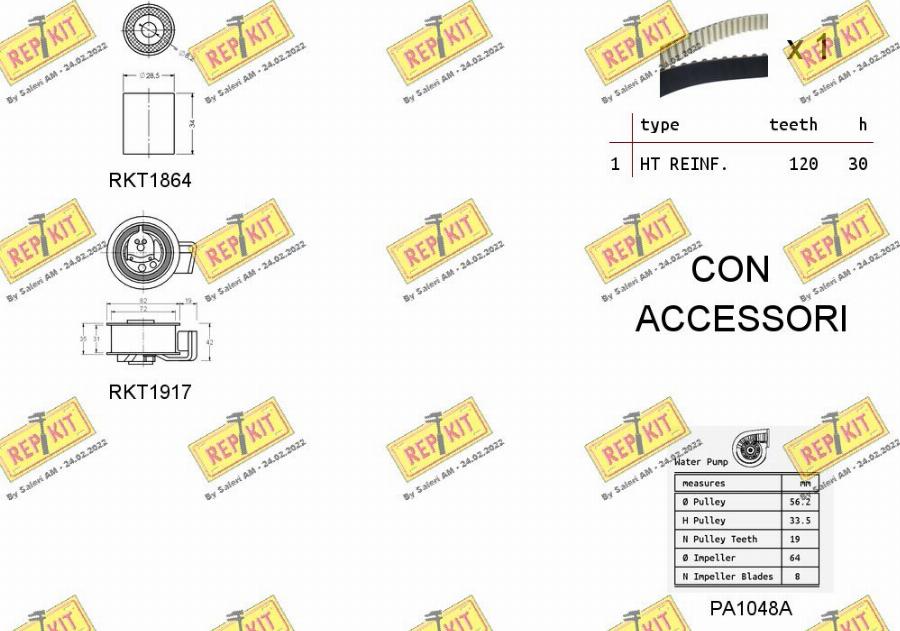 REPKIT RKTK0940PA - Ūdenssūknis + Zobsiksnas komplekts ps1.lv