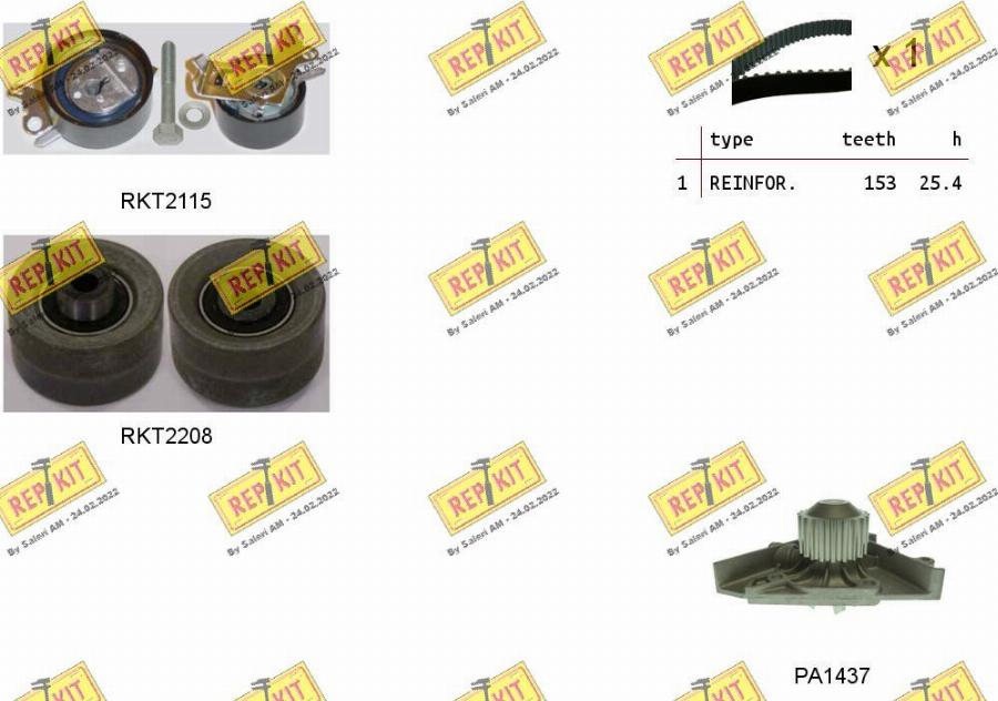 REPKIT RKTK0948PA - Ūdenssūknis + Zobsiksnas komplekts ps1.lv