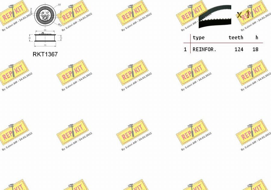 REPKIT RKTK0943 - Zobsiksnas komplekts ps1.lv