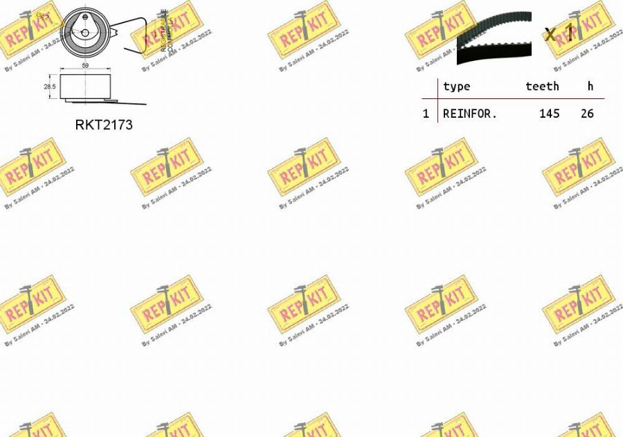 REPKIT RKTK0954 - Zobsiksnas komplekts ps1.lv