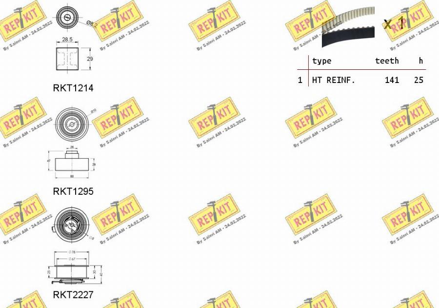 REPKIT RKTK0953 - Zobsiksnas komplekts ps1.lv