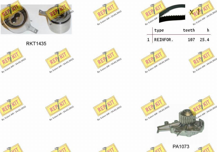 REPKIT RKTK0904PA - Ūdenssūknis + Zobsiksnas komplekts ps1.lv