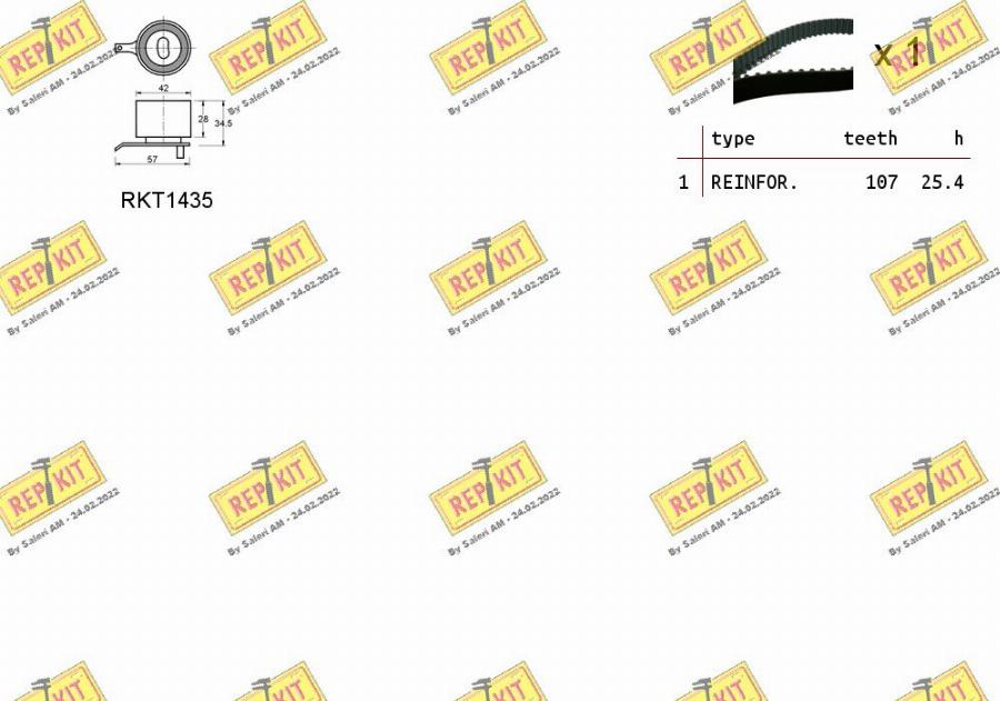 REPKIT RKTK0904 - Zobsiksnas komplekts ps1.lv