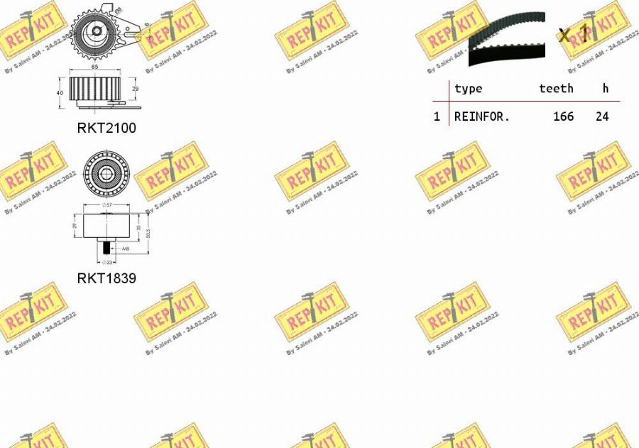 REPKIT RKTK0906 - Zobsiksnas komplekts ps1.lv