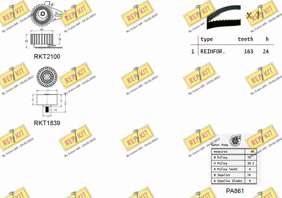 REPKIT RKTK0907PA - Ūdenssūknis + Zobsiksnas komplekts ps1.lv