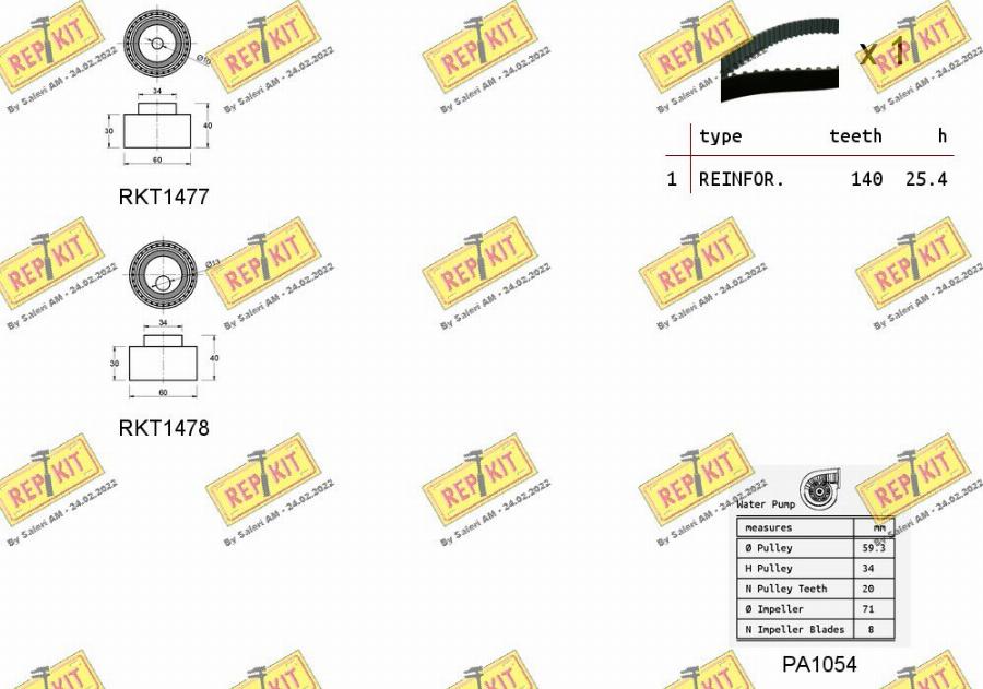 REPKIT RKTK0915PA2 - Ūdenssūknis + Zobsiksnas komplekts ps1.lv