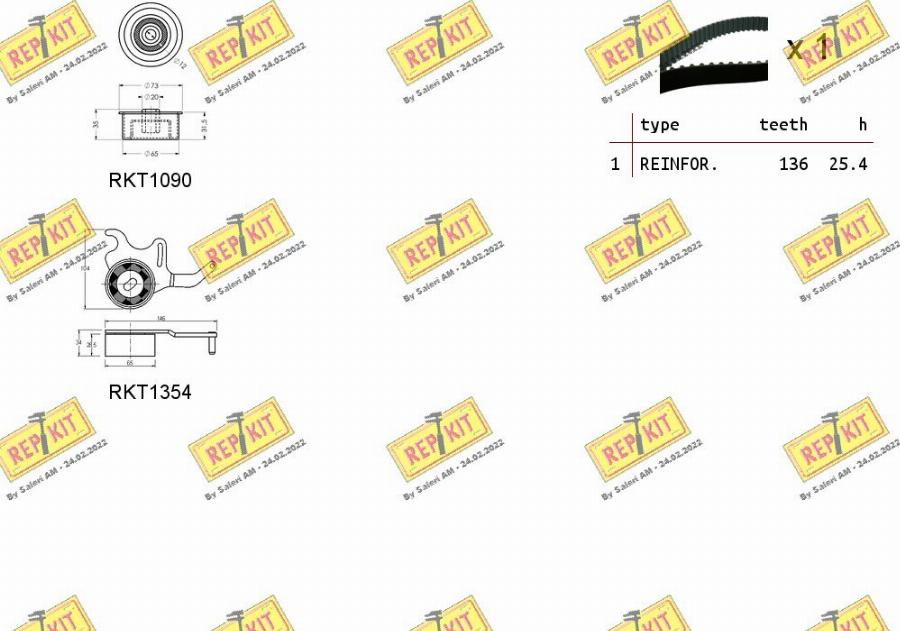 REPKIT RKTK0986 - Zobsiksnas komplekts ps1.lv