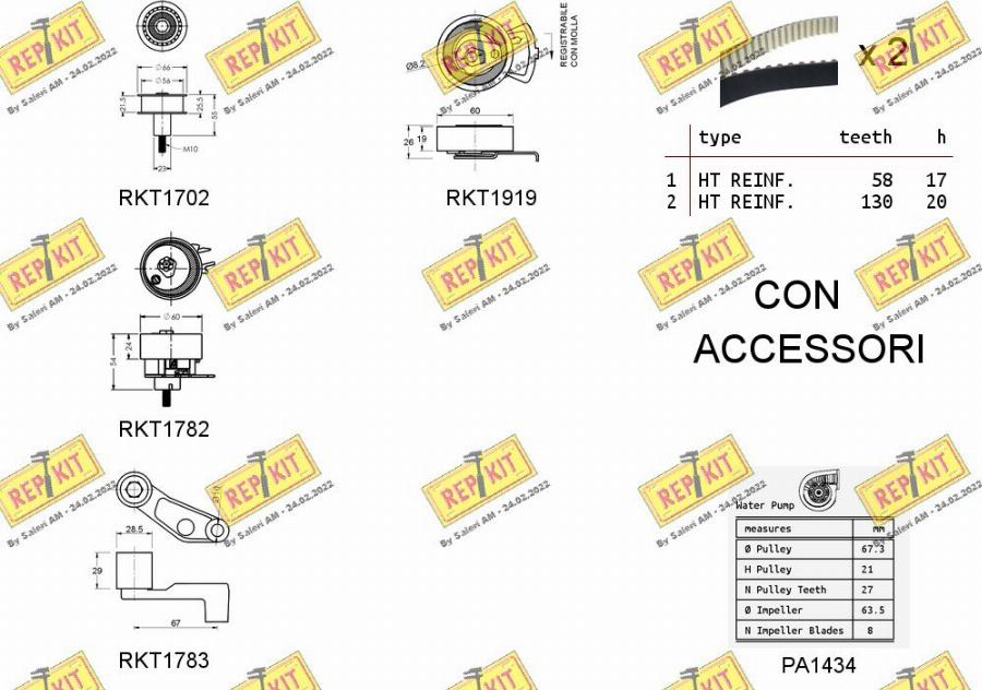 REPKIT RKTK0939PA - Ūdenssūknis + Zobsiksnas komplekts ps1.lv