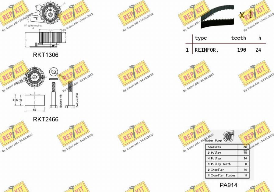 REPKIT RKTK0936PA - Ūdenssūknis + Zobsiksnas komplekts ps1.lv