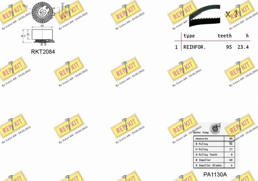 REPKIT RKTK0922PA - Ūdenssūknis + Zobsiksnas komplekts ps1.lv