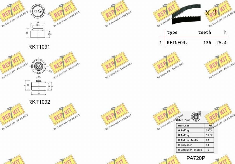 REPKIT RKTK0898PA - Ūdenssūknis + Zobsiksnas komplekts ps1.lv