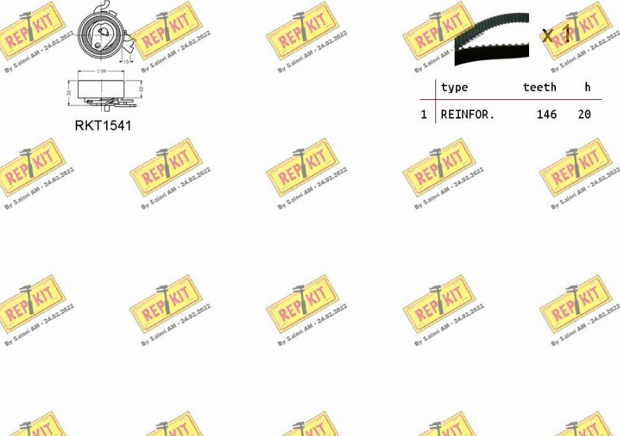 REPKIT RKTK0893 - Zobsiksnas komplekts ps1.lv