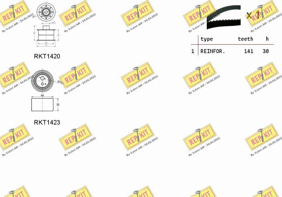 REPKIT RKTK0892 - Zobsiksnas komplekts ps1.lv