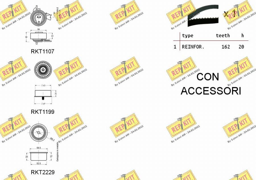 REPKIT RKTK0849 - Zobsiksnas komplekts ps1.lv