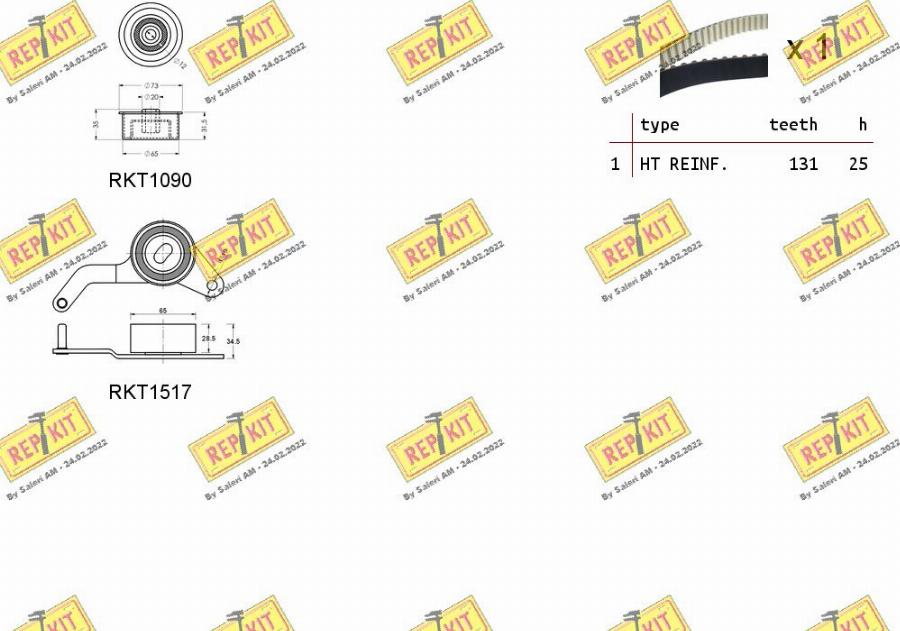 REPKIT RKTK0845 - Zobsiksnas komplekts ps1.lv