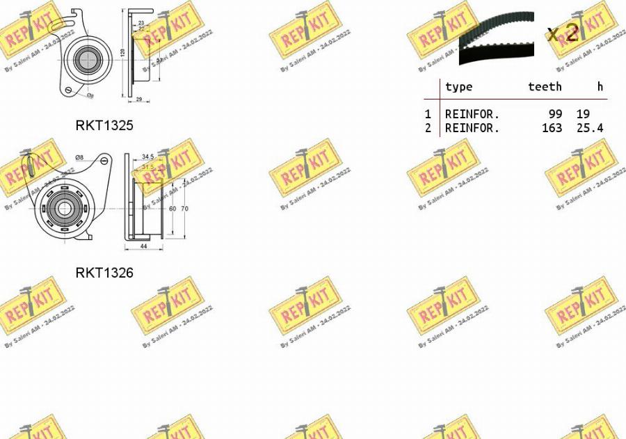 REPKIT RKTK0847 - Zobsiksnas komplekts ps1.lv