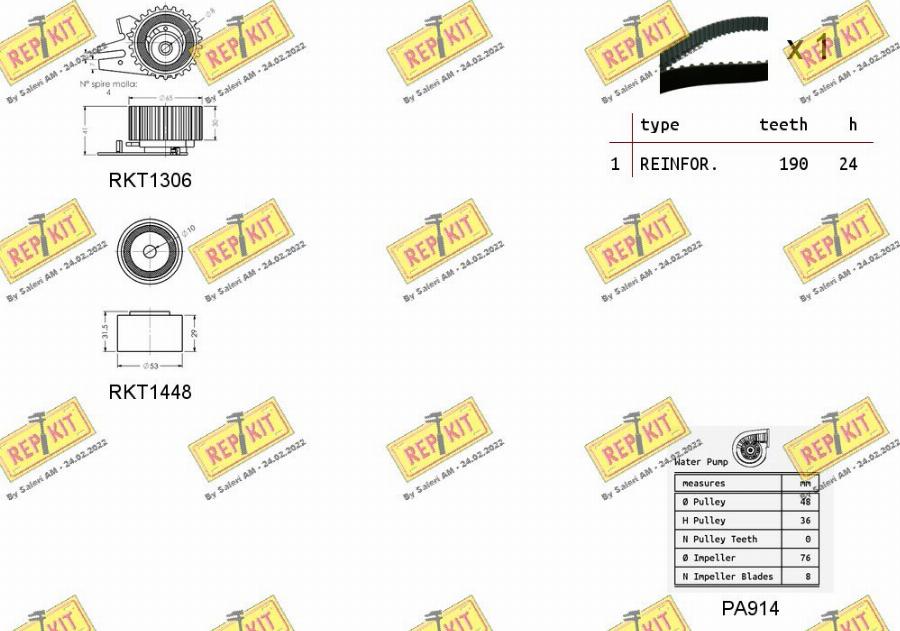 REPKIT RKTK0853PA - Ūdenssūknis + Zobsiksnas komplekts ps1.lv