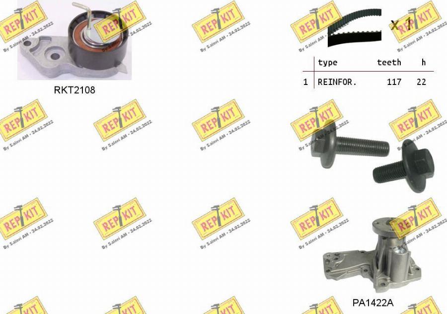 REPKIT RKTK0869PA2 - Ūdenssūknis + Zobsiksnas komplekts ps1.lv