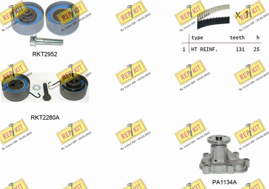 REPKIT RKTK0868APA2 - Ūdenssūknis + Zobsiksnas komplekts ps1.lv