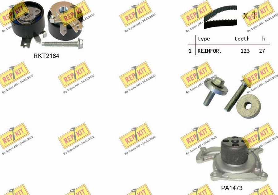 REPKIT RKTK0863PA3 - Ūdenssūknis + Zobsiksnas komplekts ps1.lv