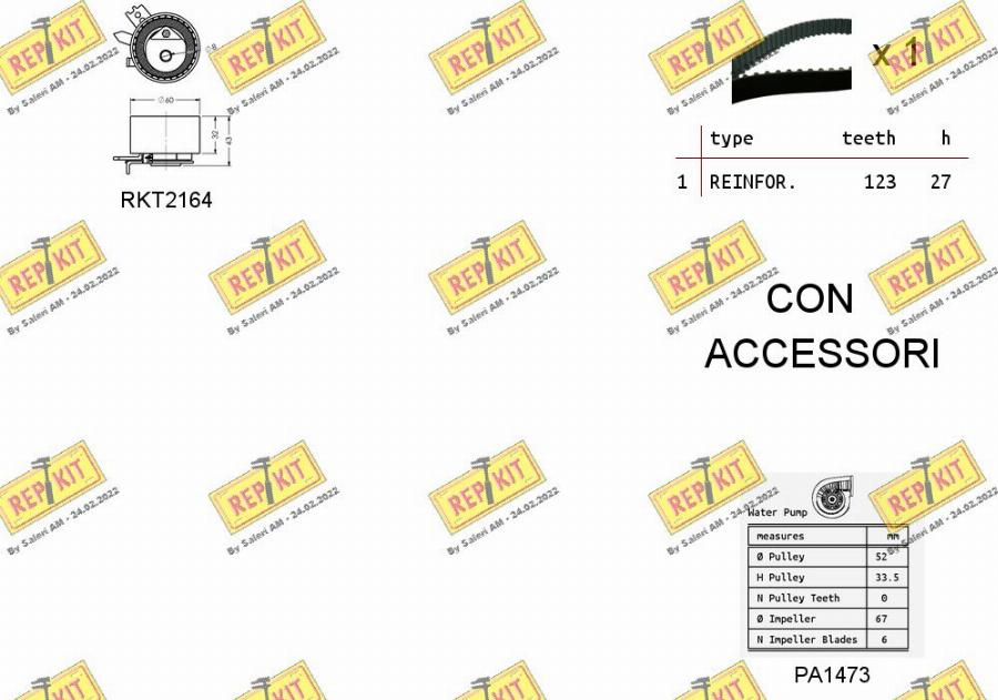 REPKIT RKTK0863PA3 - Ūdenssūknis + Zobsiksnas komplekts ps1.lv