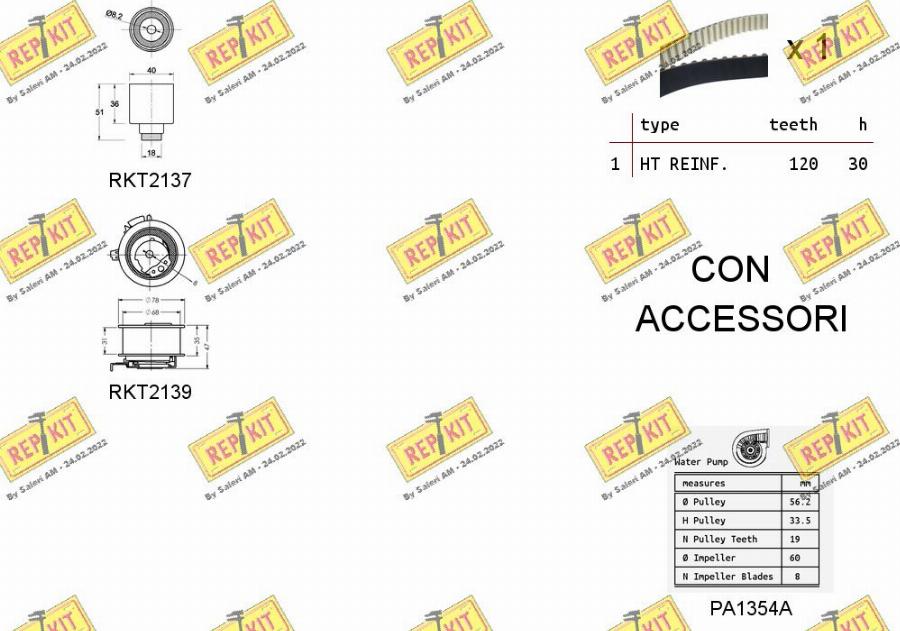 REPKIT RKTK0867PA2 - Ūdenssūknis + Zobsiksnas komplekts ps1.lv