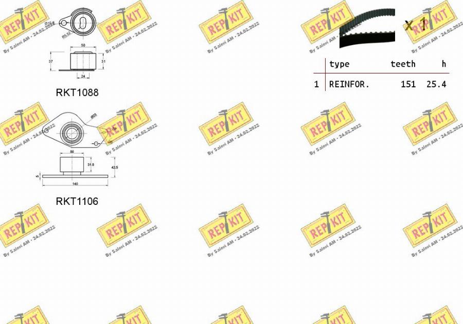 REPKIT RKTK0824 - Zobsiksnas komplekts ps1.lv