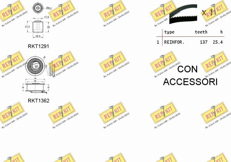 REPKIT RKTK0825 - Zobsiksnas komplekts ps1.lv