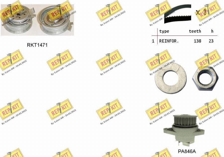 REPKIT RKTK0821PA2 - Ūdenssūknis + Zobsiksnas komplekts ps1.lv