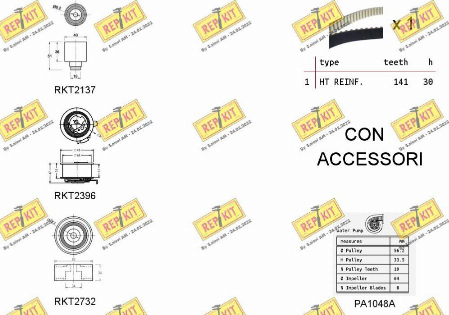 REPKIT RKTK1090PA - Ūdenssūknis + Zobsiksnas komplekts ps1.lv