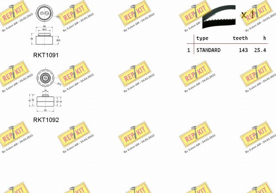 REPKIT RKTK1097 - Zobsiksnas komplekts ps1.lv