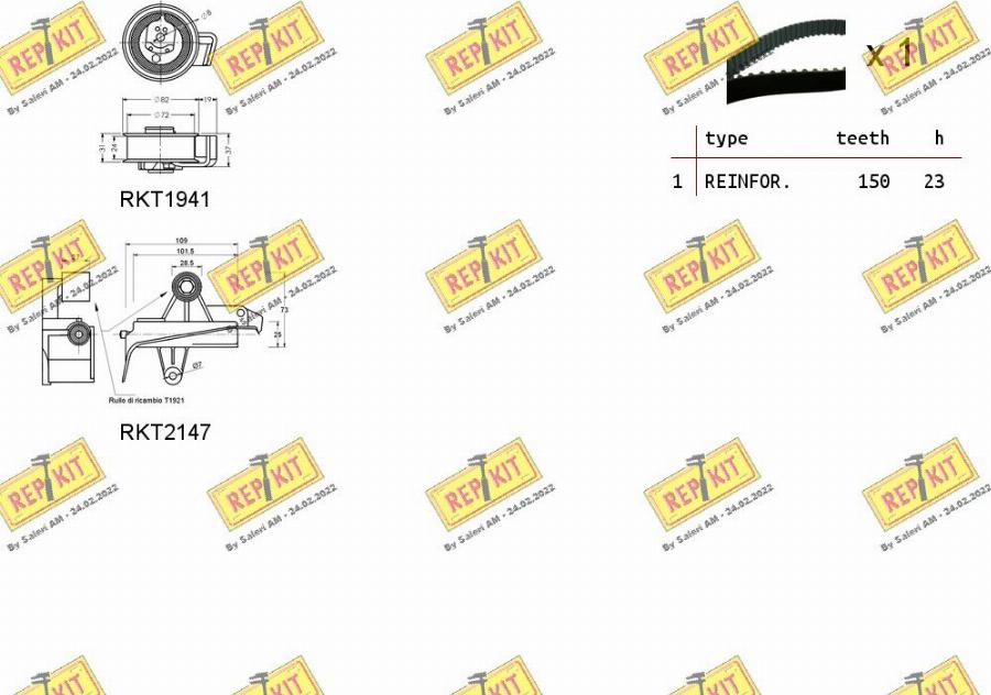 REPKIT RKTK1055 - Zobsiksnas komplekts ps1.lv