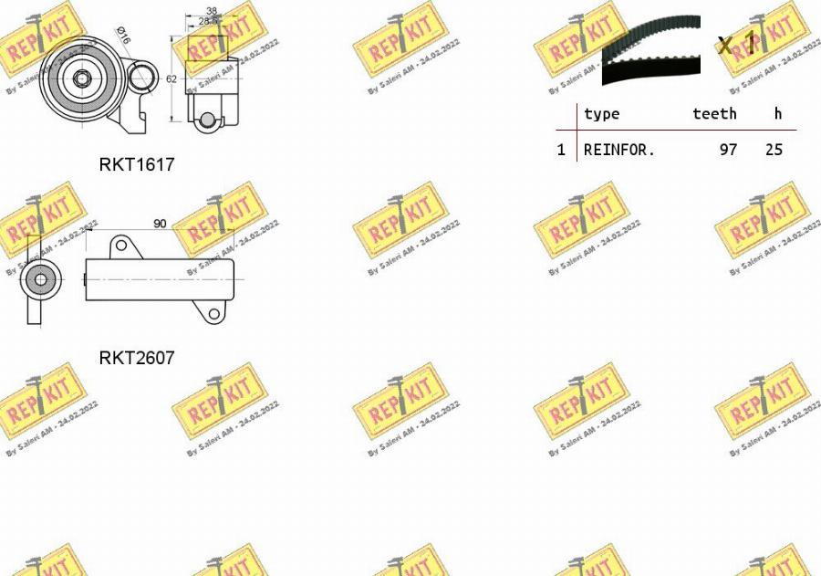 REPKIT RKTK1066C - Zobsiksnas komplekts ps1.lv