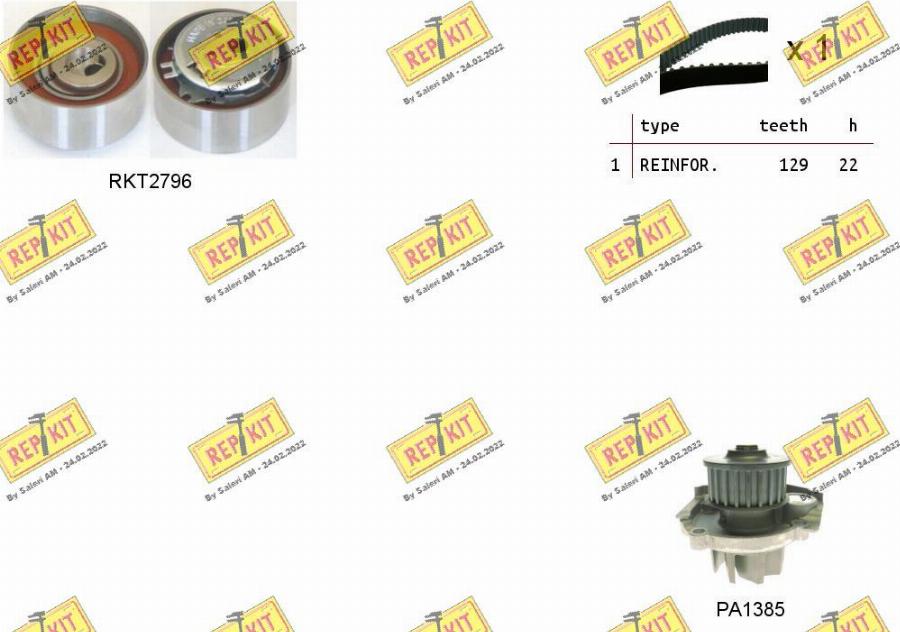 REPKIT RKTK1062PA2 - Ūdenssūknis + Zobsiksnas komplekts ps1.lv