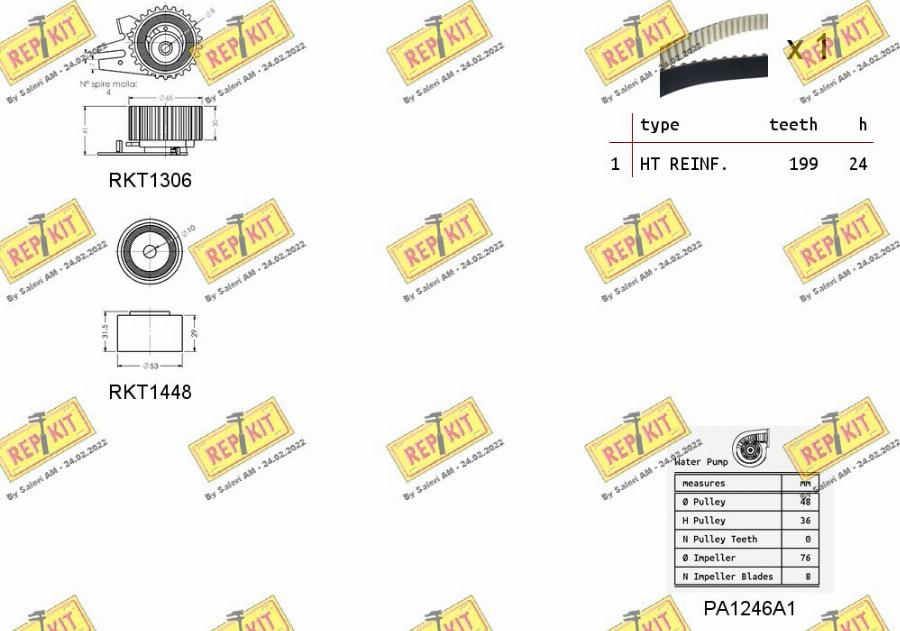 REPKIT RKTK1088PA - Ūdenssūknis + Zobsiksnas komplekts ps1.lv