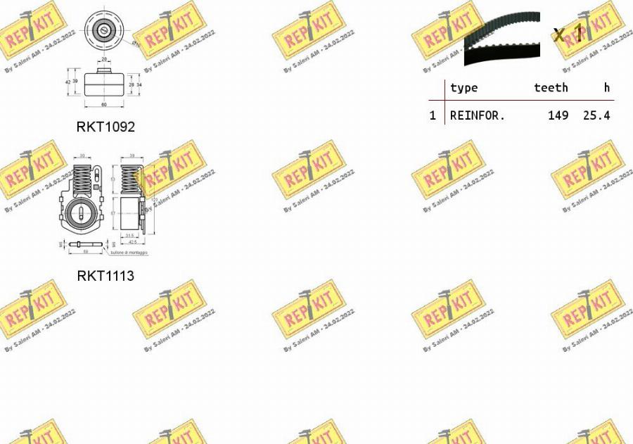 REPKIT RKTK1038 - Zobsiksnas komplekts ps1.lv