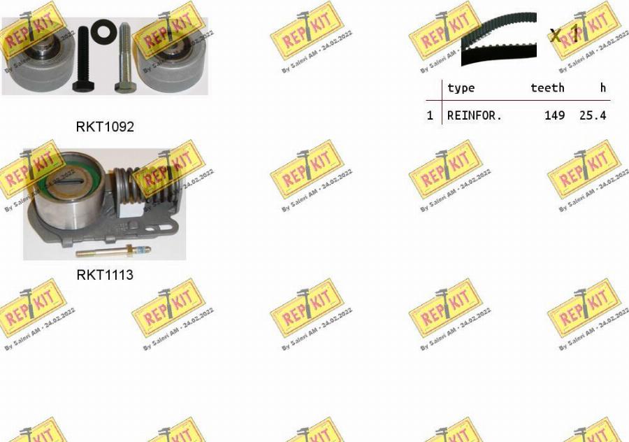 REPKIT RKTK1038 - Zobsiksnas komplekts ps1.lv