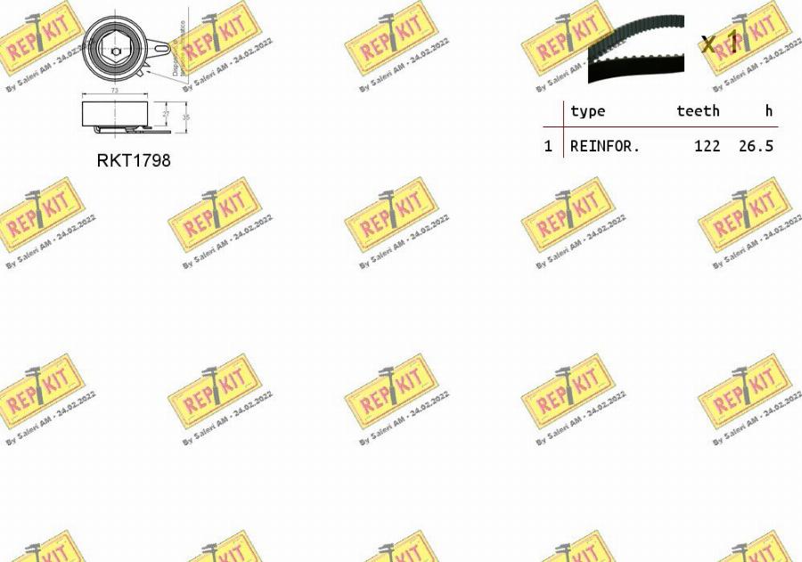 REPKIT RKTK1033 - Zobsiksnas komplekts ps1.lv