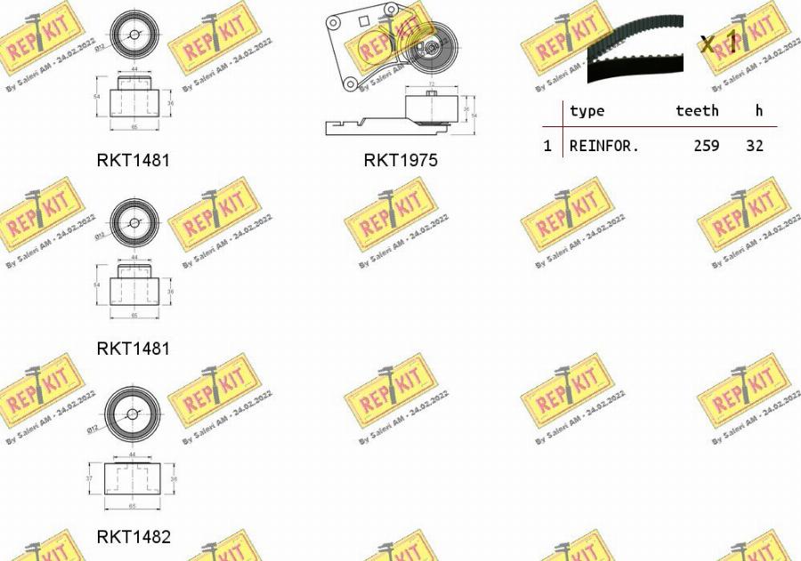 REPKIT RKTK1020 - Zobsiksnas komplekts ps1.lv