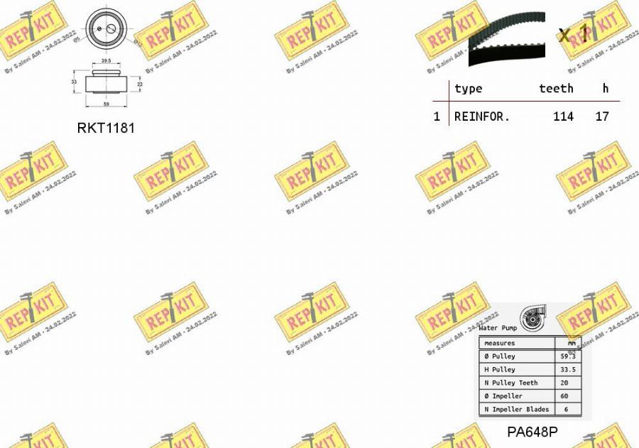 REPKIT RKTK1022PA - Ūdenssūknis + Zobsiksnas komplekts ps1.lv