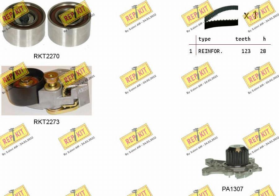 REPKIT RKTK1070PA - Ūdenssūknis + Zobsiksnas komplekts ps1.lv