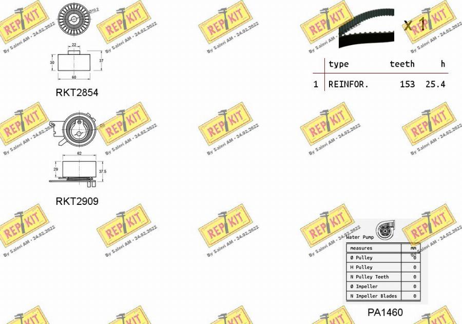 REPKIT RKTK1156PA - Ūdenssūknis + Zobsiksnas komplekts ps1.lv